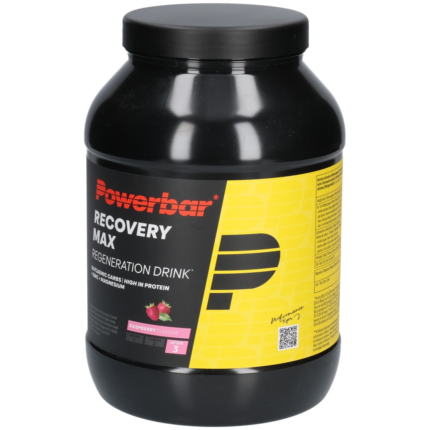 POWERBAR Recovery Max Himbeere Regenerations Whey Drink Pulver