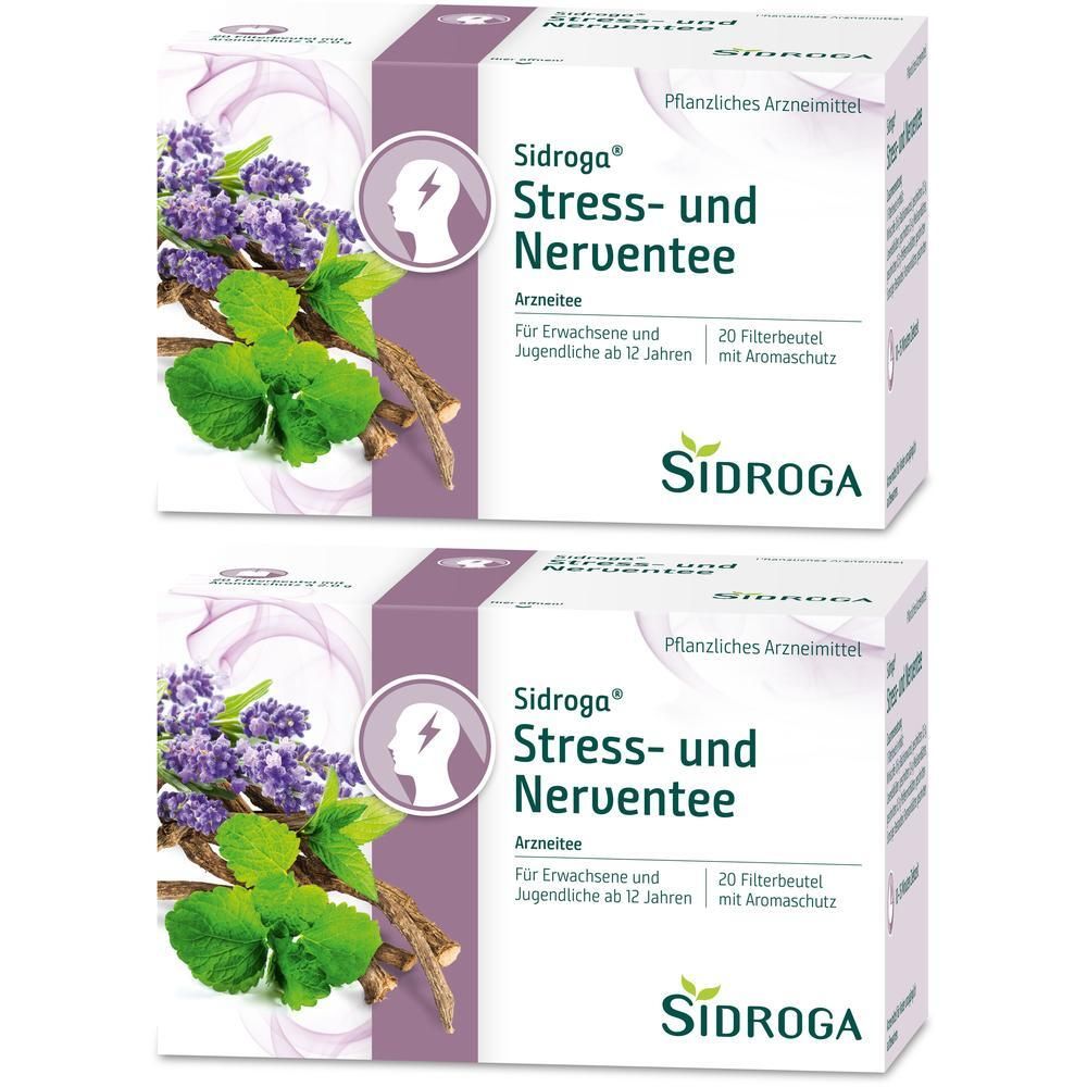 Sidroga Stress- und Nerventee Filterbeutel 2x 2x20x2 g Tee