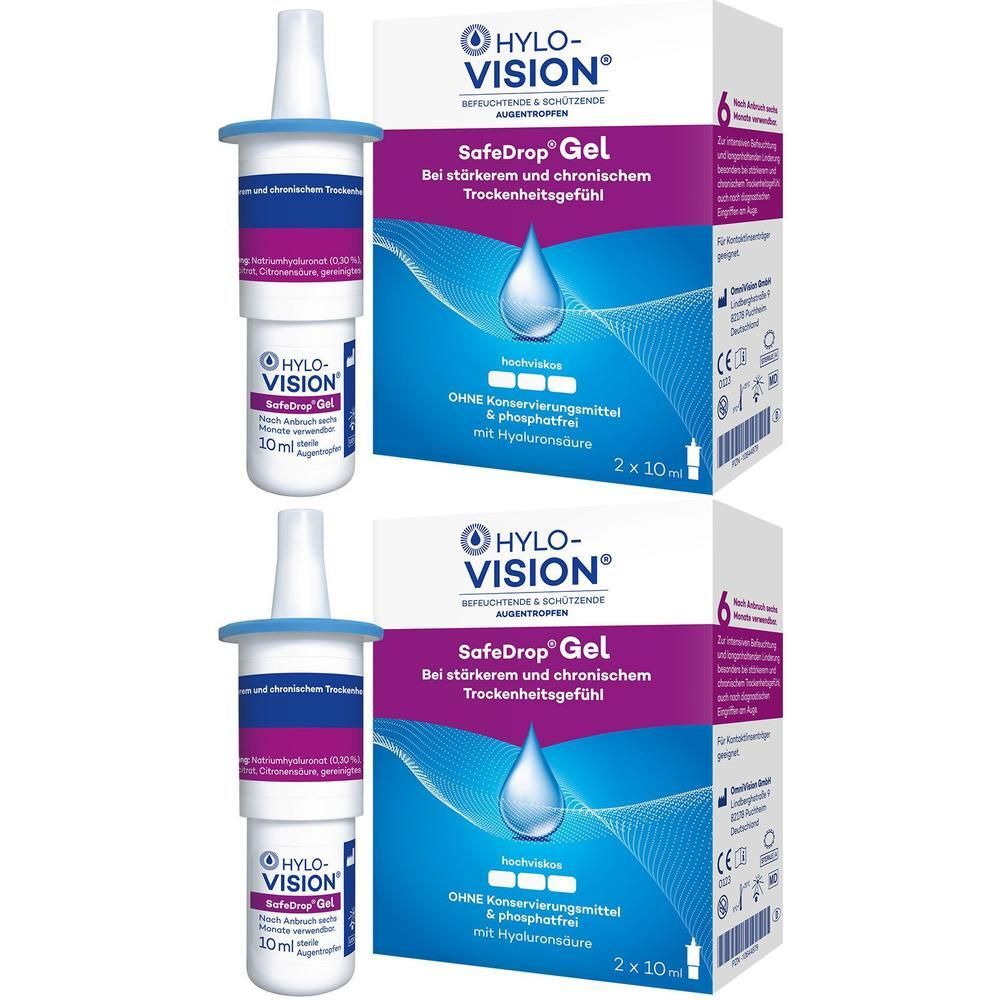 Hylo-Vision SafeDrop Gel Augentropfen 2x 2x2x10 ml