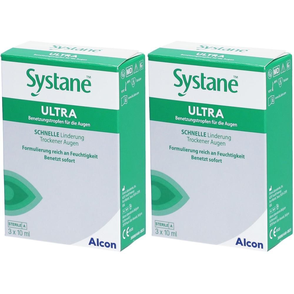 Systane Ultra Benetzungstropfen für die Augen 2x 2x3x10 ml Augentropfen