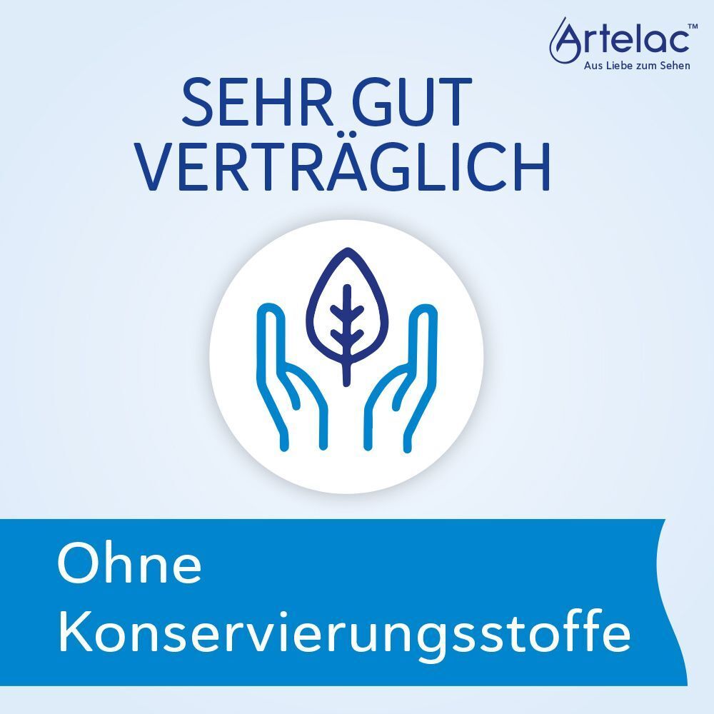 Artelac® Splash EDO® Augentropfen: Sehr gut verträglich, ohne Konservierungsstoffe.