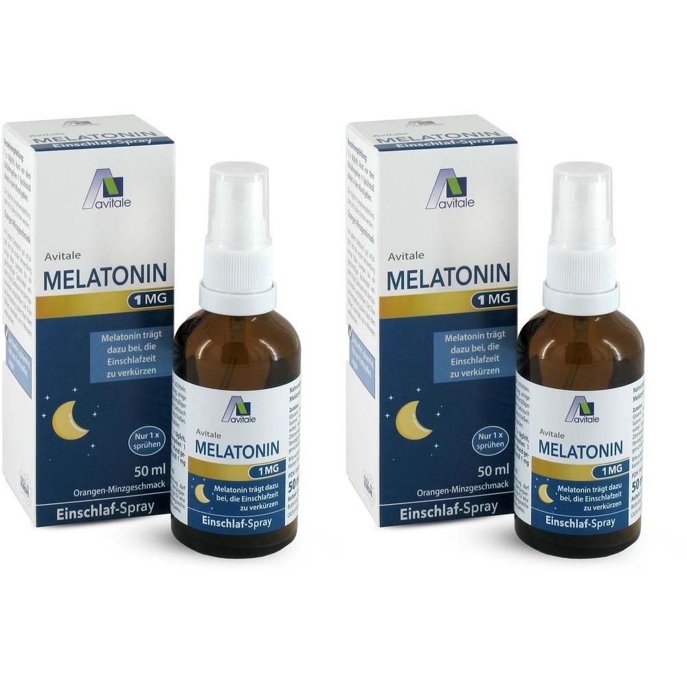 Melatonin 1 mg Einschlaf-Spray 2x 2x50 ml Spray