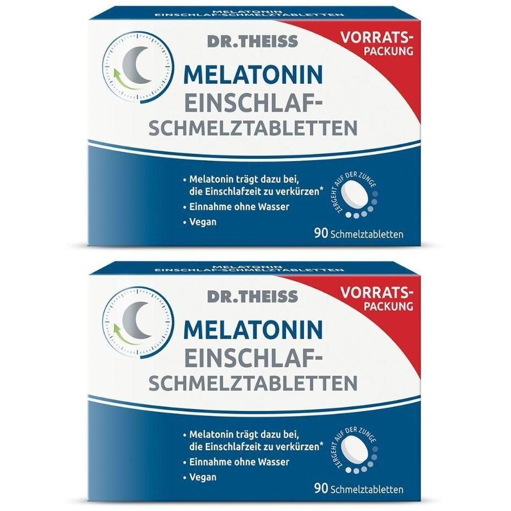 Dr.theiss Melatonin Einschlaf-Schmelztabletten 2x 2x90 St Schmelztabletten