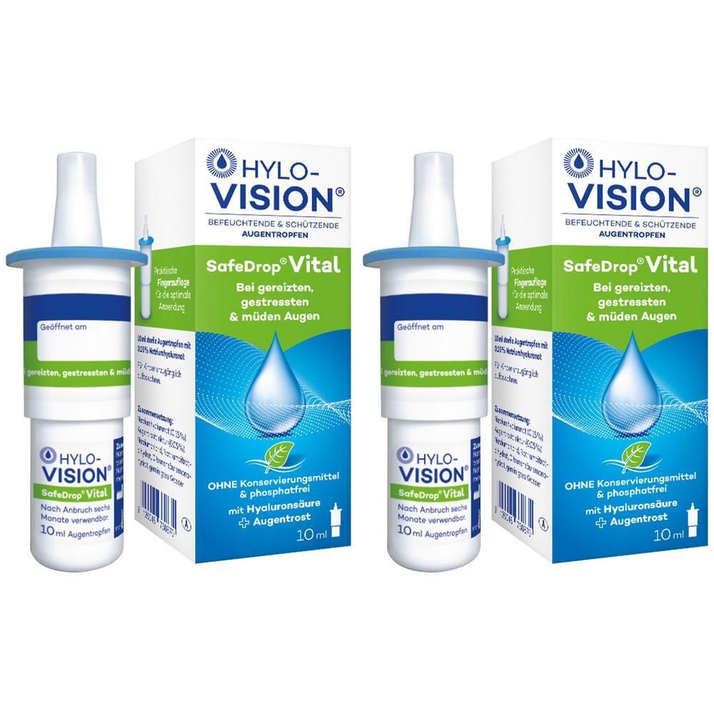 Hylo-Vision SafeDrop Vital Augentropfen 2x 2x10 ml