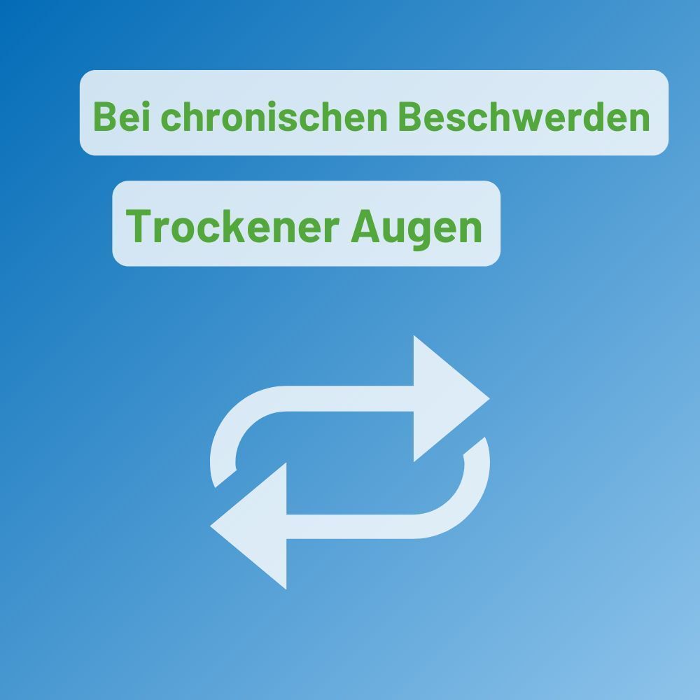 Symbol für chronische Beschwerden und trockene Augen.