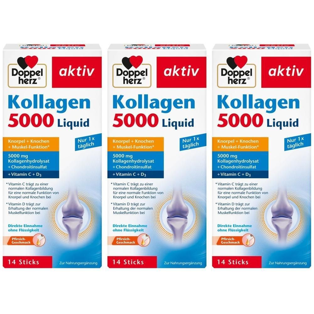 Doppelherz Kollagen 5000 Liquid Sticks 3x 3x14x10 ml Flüssigkeit