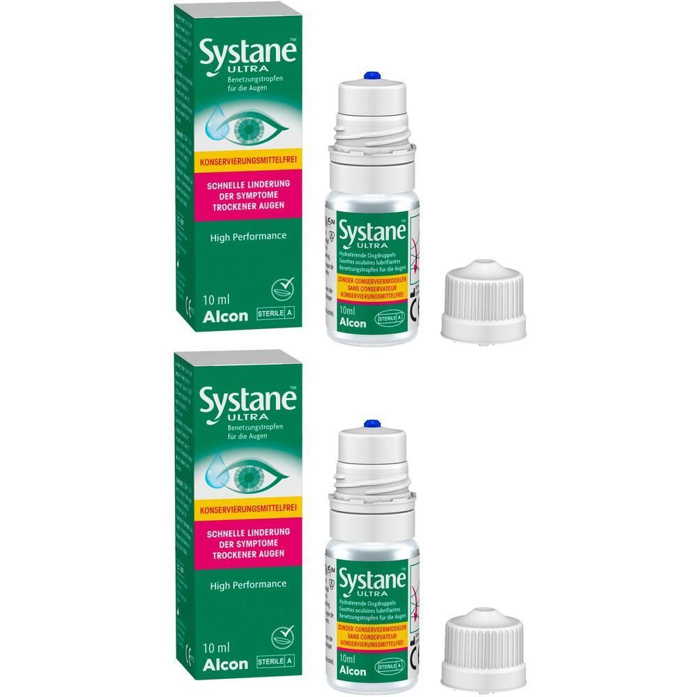 Systane Ultra Benetzungstr.f.d.Aug.o.Konserv. 2x 2x10 ml Augentropfen