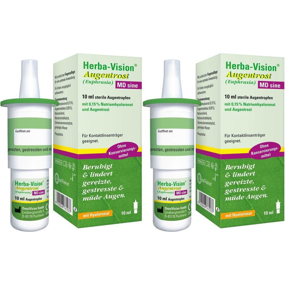 Herba-Vision Augentrost MD sine Augentropfen 2x 2x10 ml