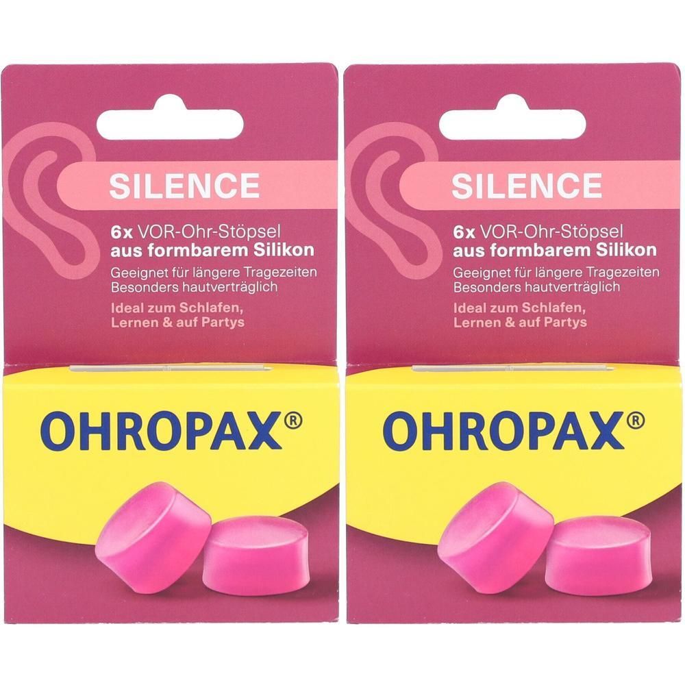 Ohropax Silence Silikon Vor-Ohr Stöpsel 2x 2x6 St