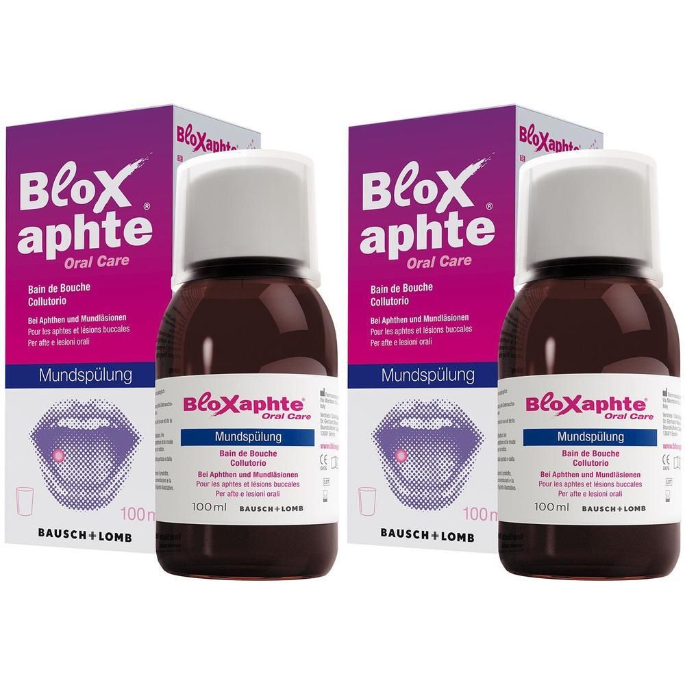 Bloxaphte Oral Care Mundspülung 2x 2x100 ml Mundwasser
