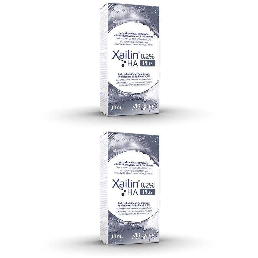 Xailin HA 0,2% Plus Augentropfen 2x 2x10 ml