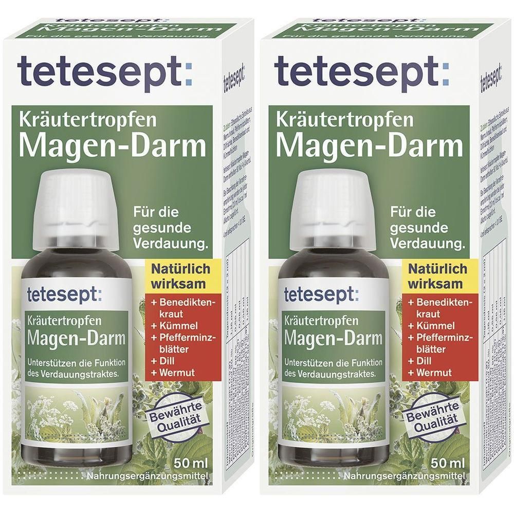 Tetesept Kräutertropfen Magen-Darm 2x 2x50 ml Tropfen