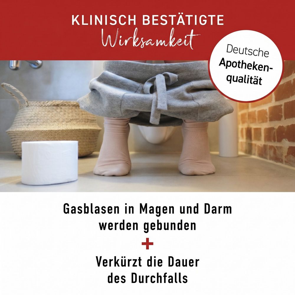 Klinisch bestätigte Wirksamkeit von N1 Durchfall Kapseln.