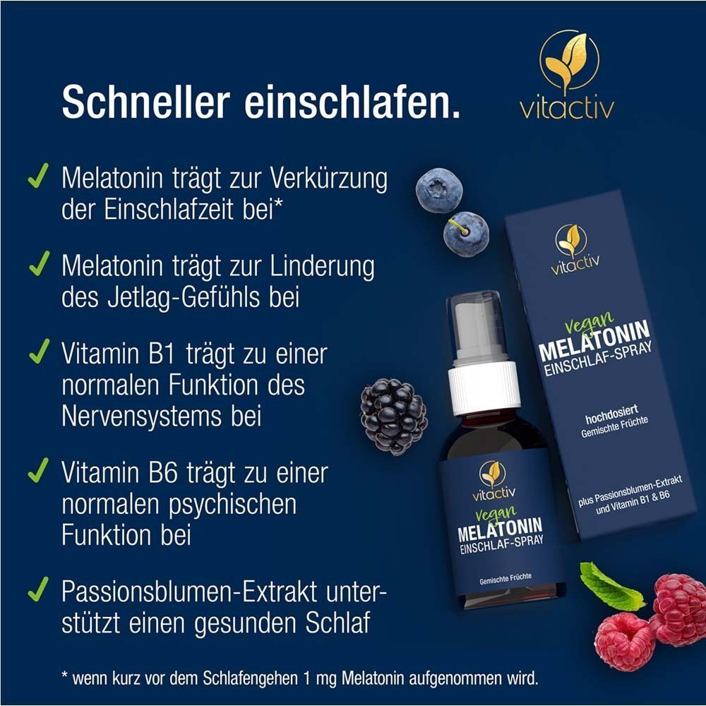 Melatonin Einschlaf-Spray - Gemischte Früchte