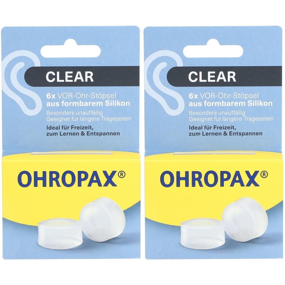 Ohropax Clear Silikon Vor-Ohr Stöpsel 2x 2x6 St