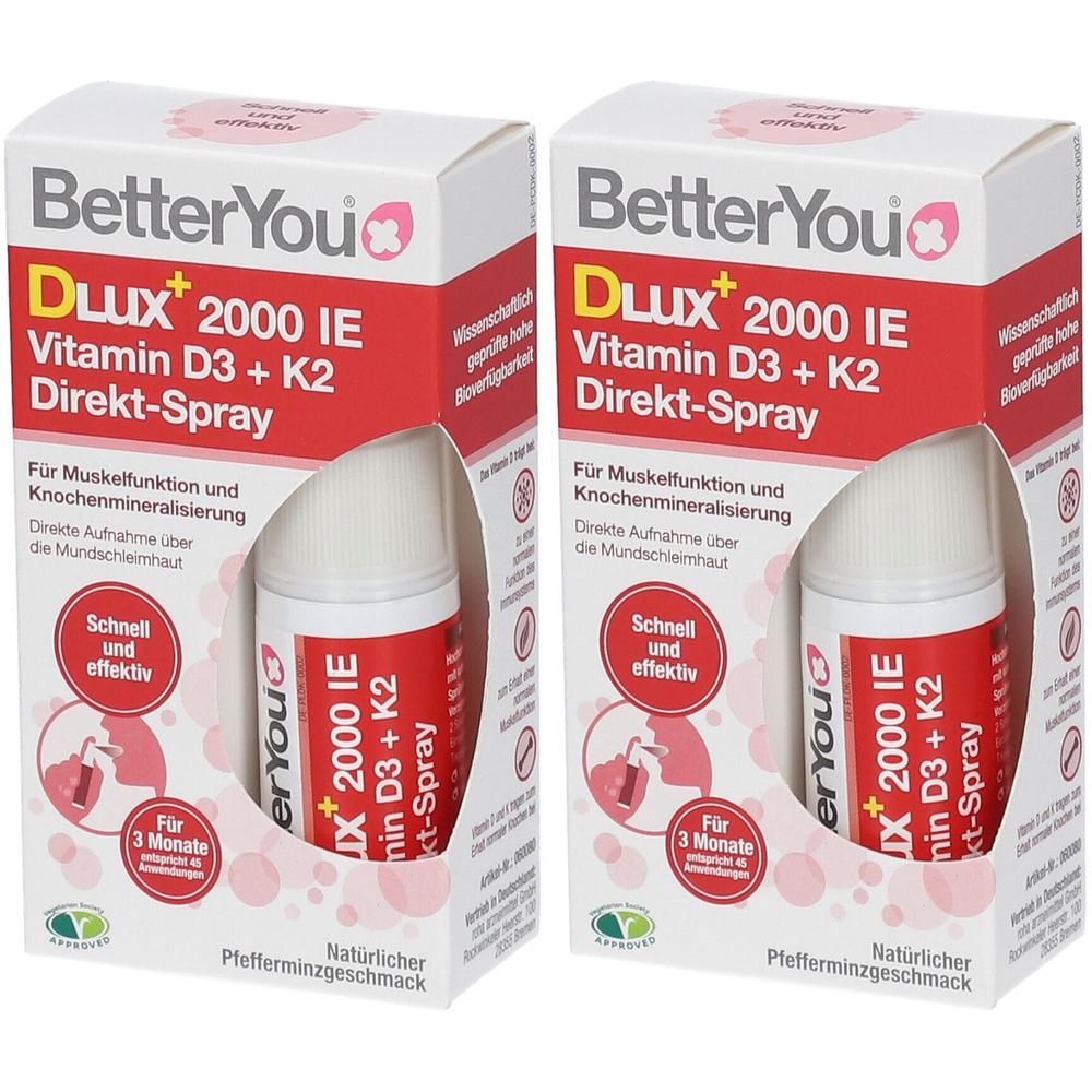 Betteryou Vitamin D3+K2 Direkt-Spray 2x 2x12 ml Spray
