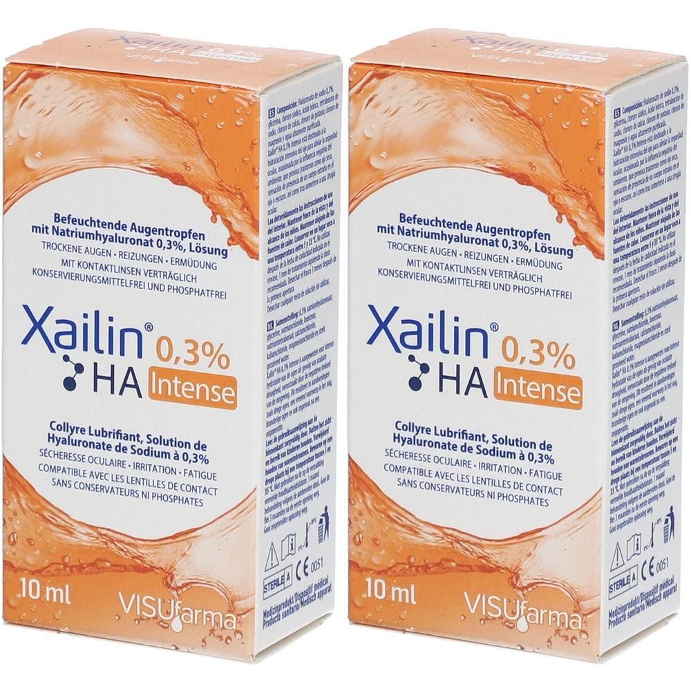 Xailin Intense 0,3% HA Augentropfen 2x 2x10 ml