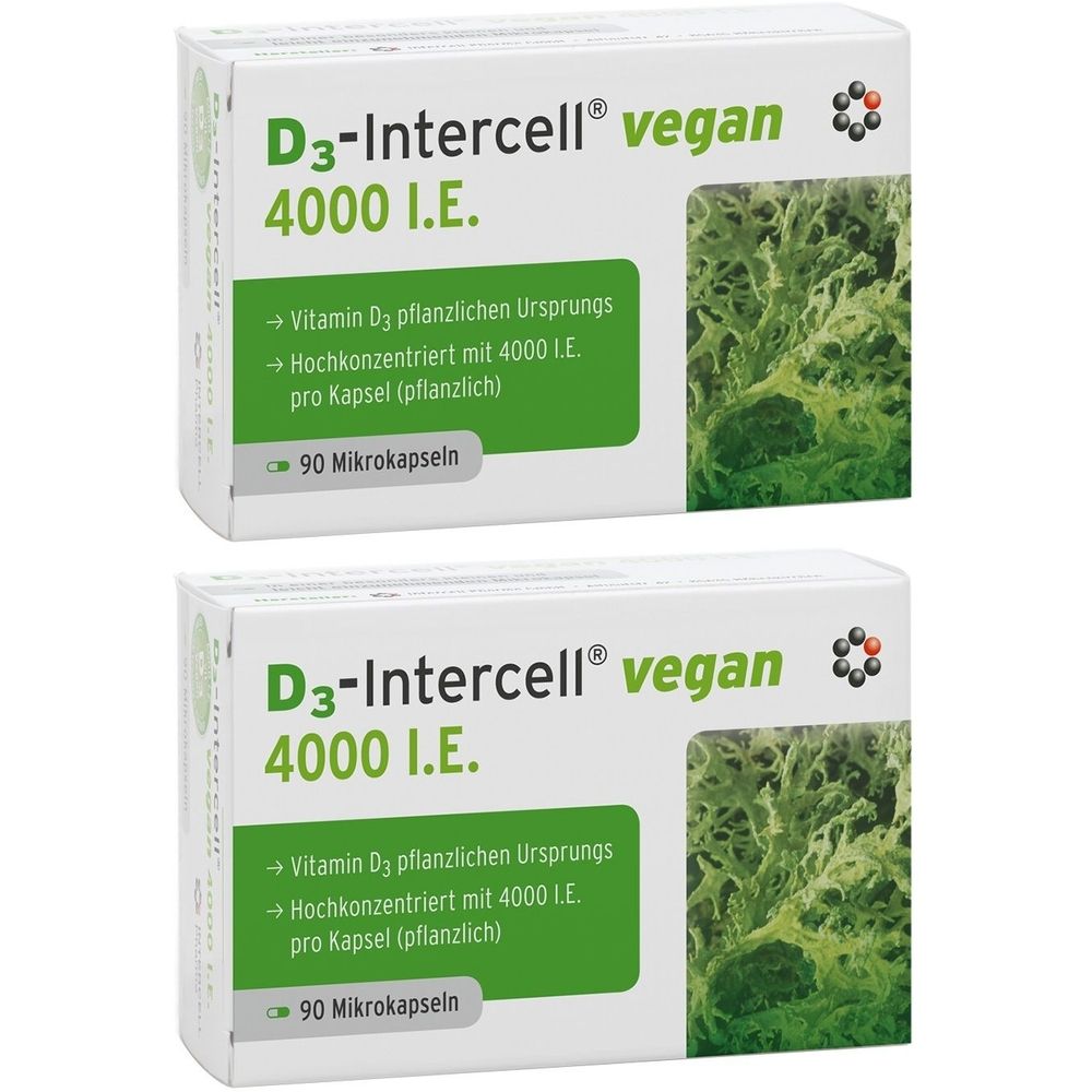 D3-Intercell vegan 4.000 I.e. Kapseln 2x 2x90 St