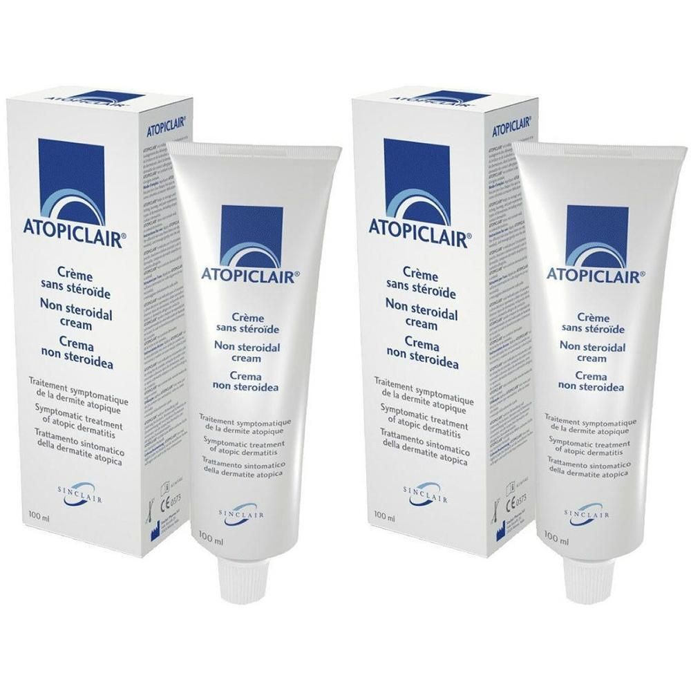 Zwei Tuben Atopiclair® Creme ohne Steroide mit Faltschachteln. 100ml Tuben.