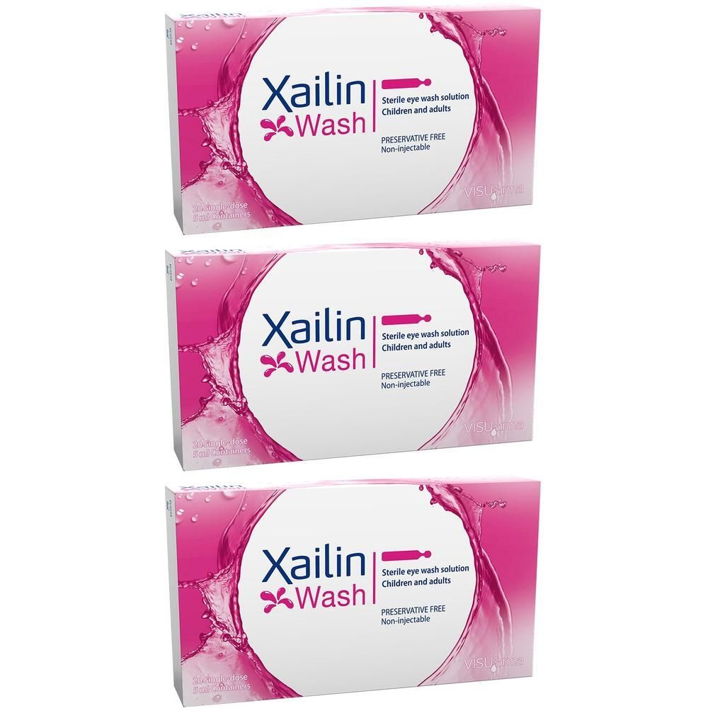Xailin Wash Augenspüllösung in Einzeldosen 3x 3x20x5 ml Augentropfen