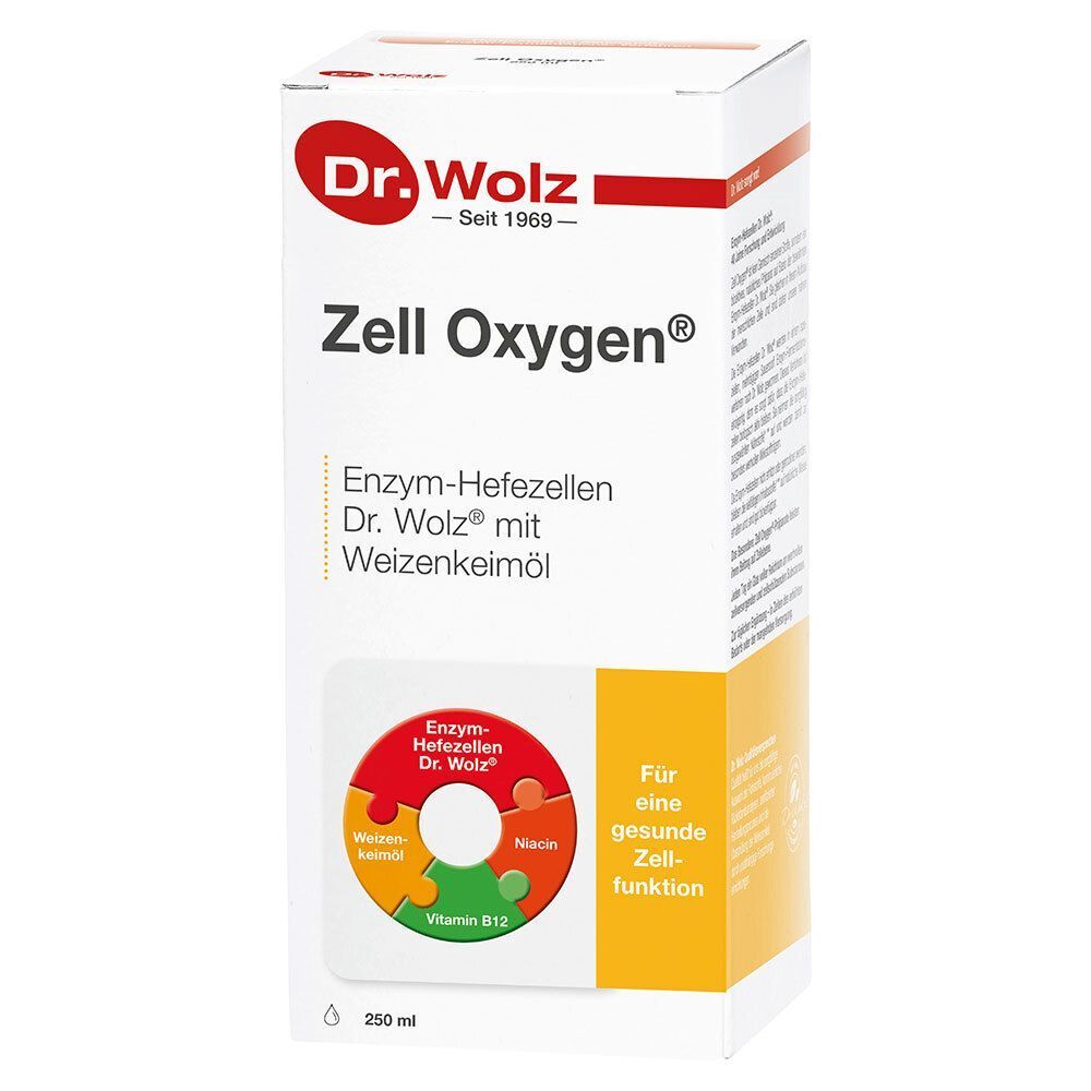 Verpackung von Zell Oxygen® von Dr. Wolz, 250 ml.