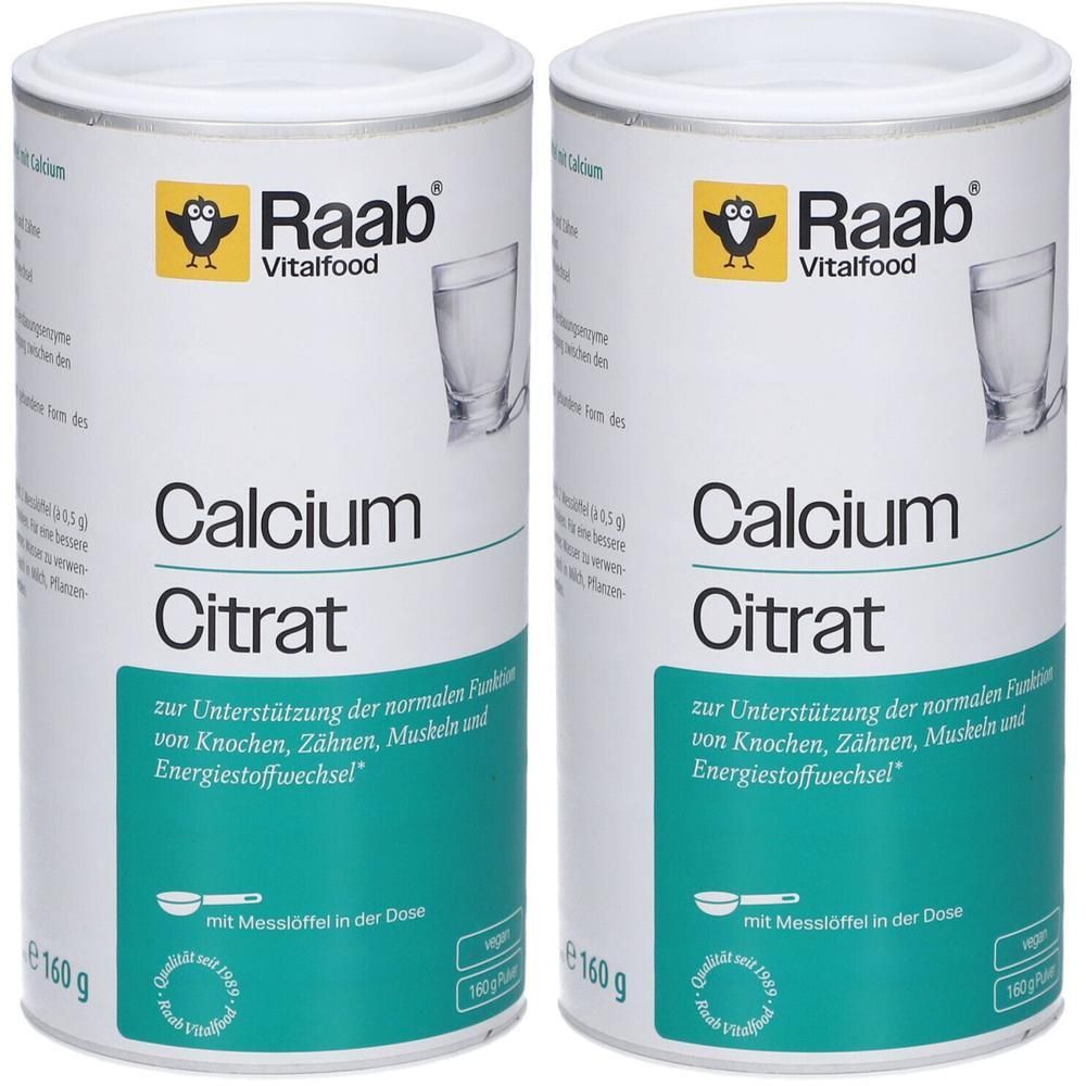Raab Vitalfood Calciumcitrat Pulver 2x 2x160 g
