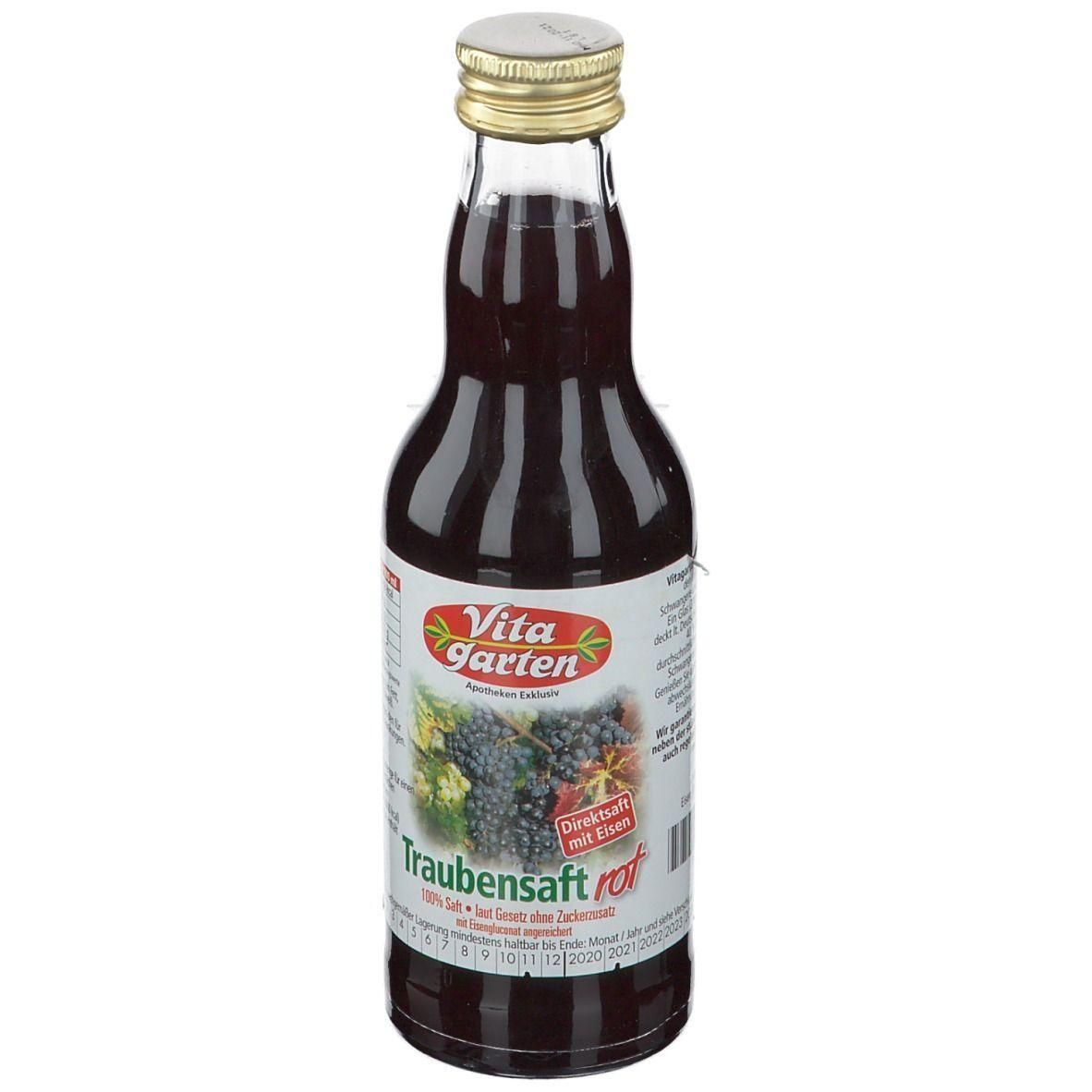 Vitagarten roter Traubensaft+Eisen Einwegflasche 5x 5x200 ml Saft
