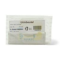 Urinbeutel in Verpackung. Beschriftung: 100 ml, steril für Kinder. Marke: Dr. Roland Junghans. Mit CE-Kennzeichnung.
