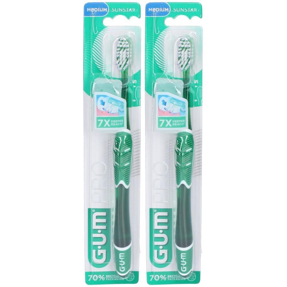 GUM PRO Zahnbuerste Medium x2 2x1 St Zahnbürste