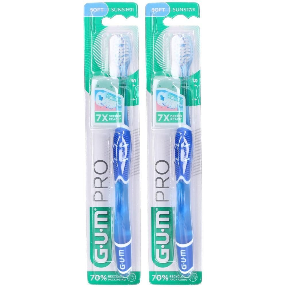 GUM PRO Zahnbuerste Soft x2 2x1 St Zahnbürste