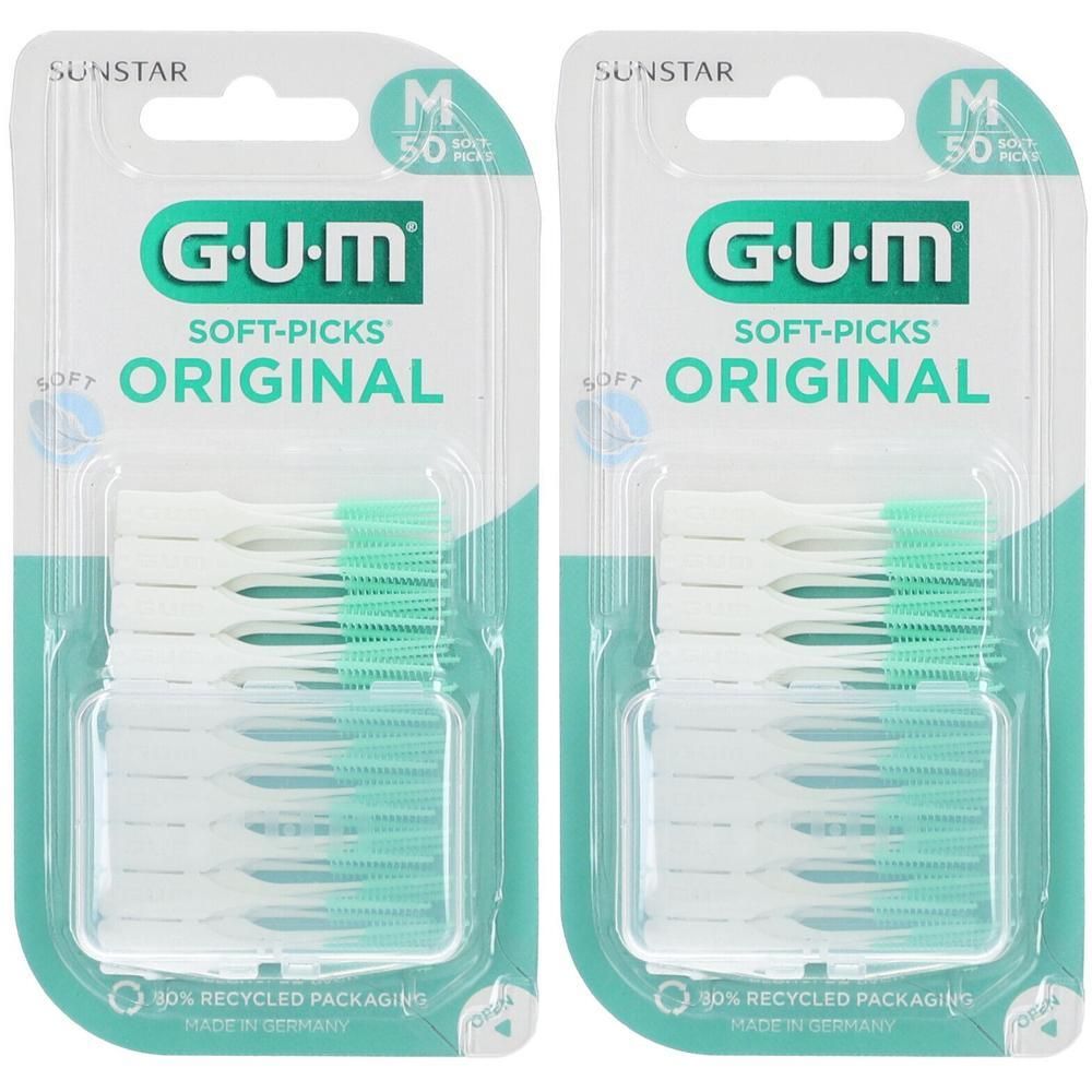 GUM Soft Picks Origin Medi x2 2x50 St Zahnbürste
