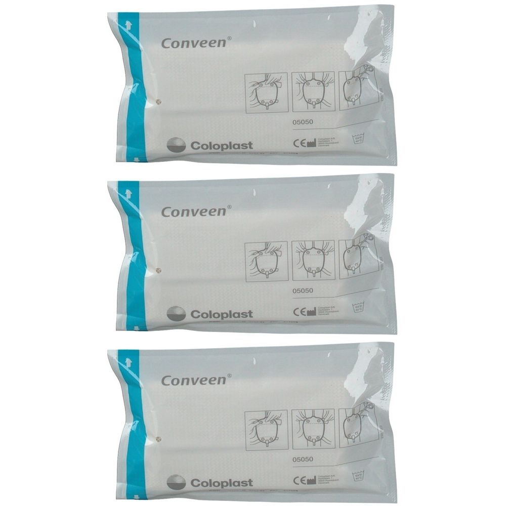 Drei Packungen CONVEEN® Befestigungsbänder. Jede Packung zeigt das Produkt und Piktogramme. Marke und CE-Kennzeichnung sichtbar.