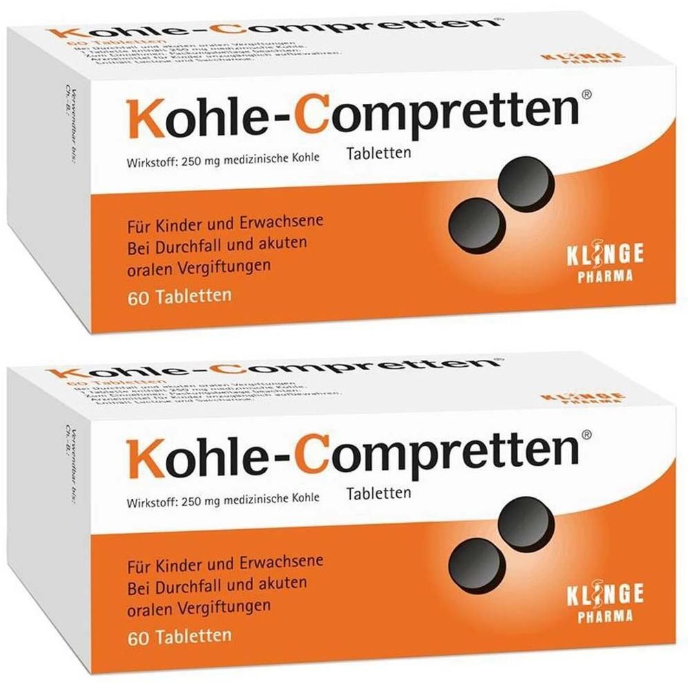 Kohle Compretten Tabletten 2x 2x60 St