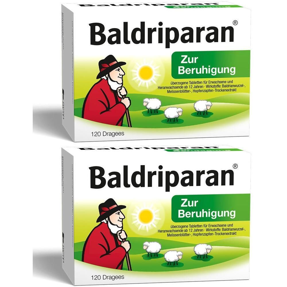 Baldriparan zur Beruhigung überzogene Tabletten 2x 2x120 St Überzogene