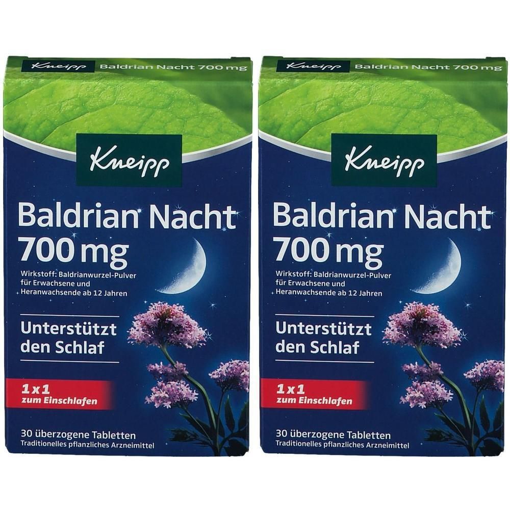 Kneipp Baldrian Nacht 700 mg Filmtabletten 2x 2x30 St