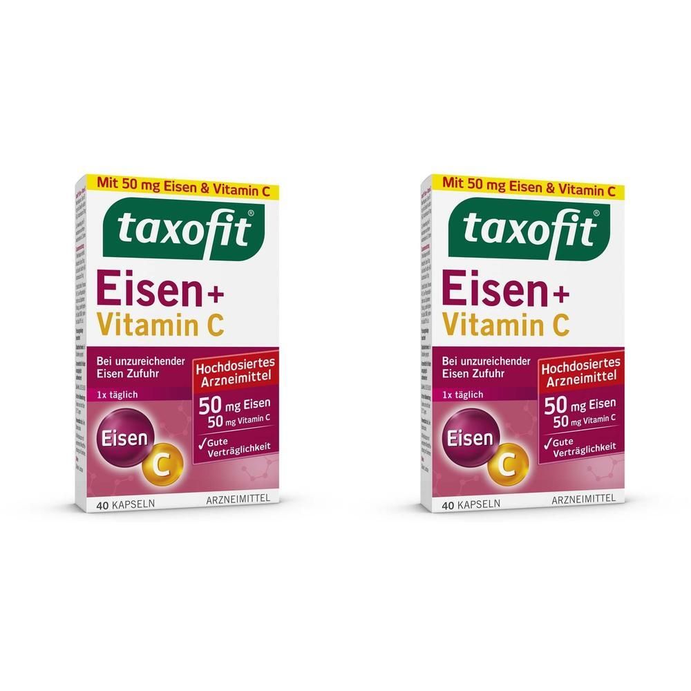 Taxofit Eisen+Vitamin C Kapseln 2x 2x40 St