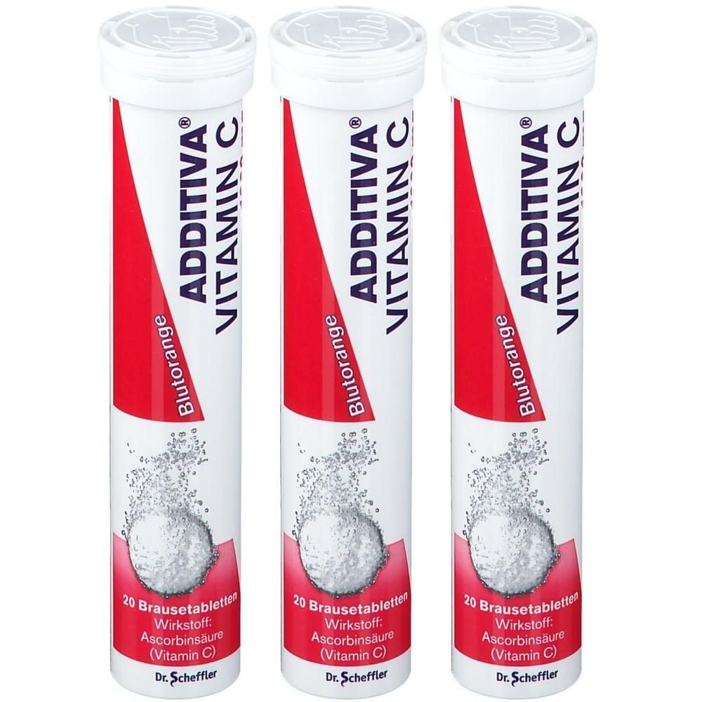 Additiva Vitamin C Blutorange Brausetabletten 3x 3x20 St