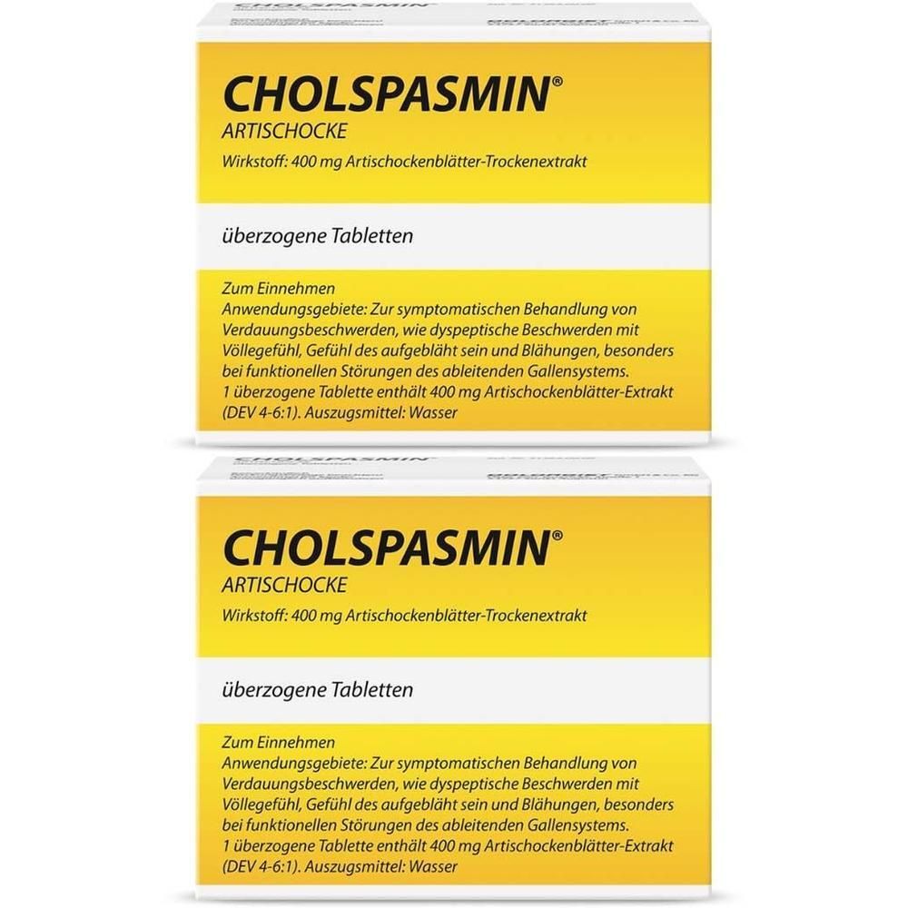 Cholspasmin Artischocke überzogene Tabletten 2x 2x100 St Überzogene