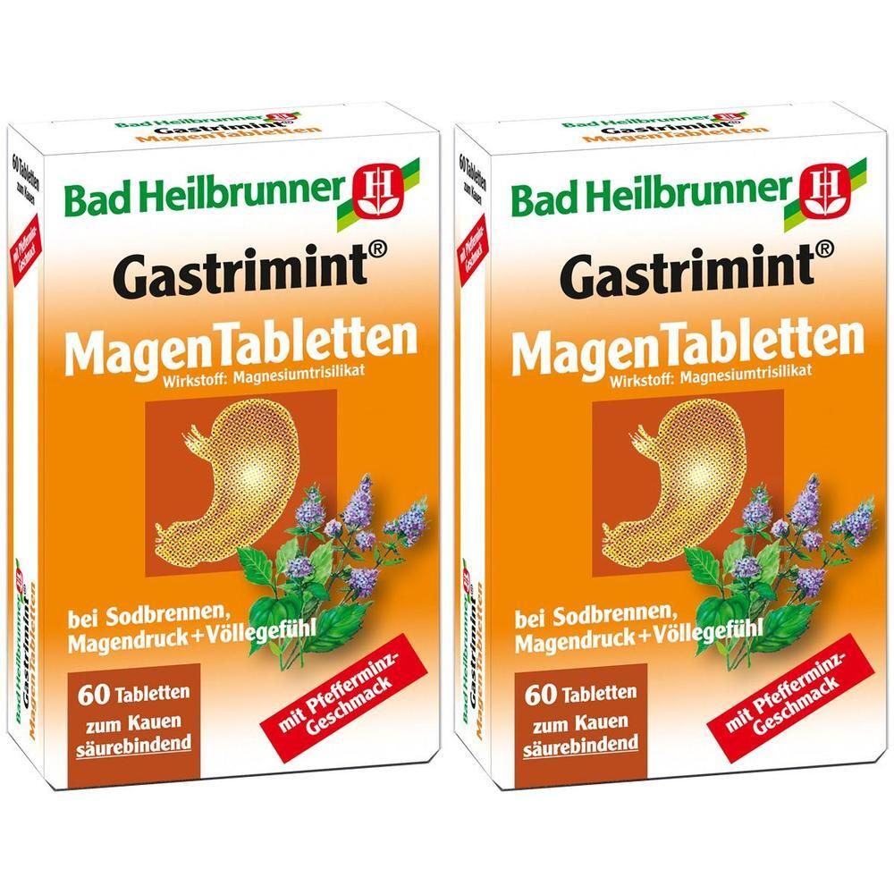 BAD Heilbrunner Gastrimint Magen Tabletten 2x 2x60 St Kautabletten