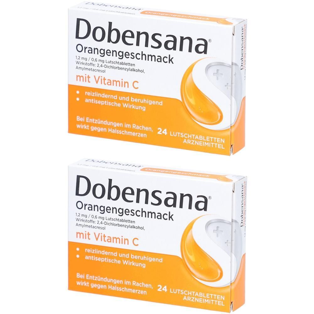 Dobensana Orangengeschmack 1,2mg/0,6mg Lutschtabl. 2x 2x24 St Lutschtabletten