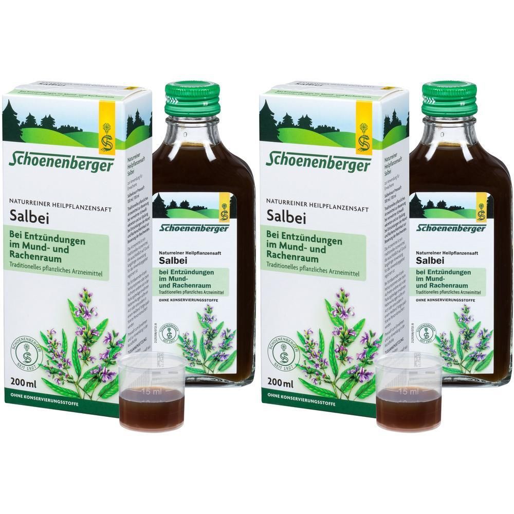 Salbei Saft Schoenenberger Heilpflanzensäfte 2x 2x200 ml