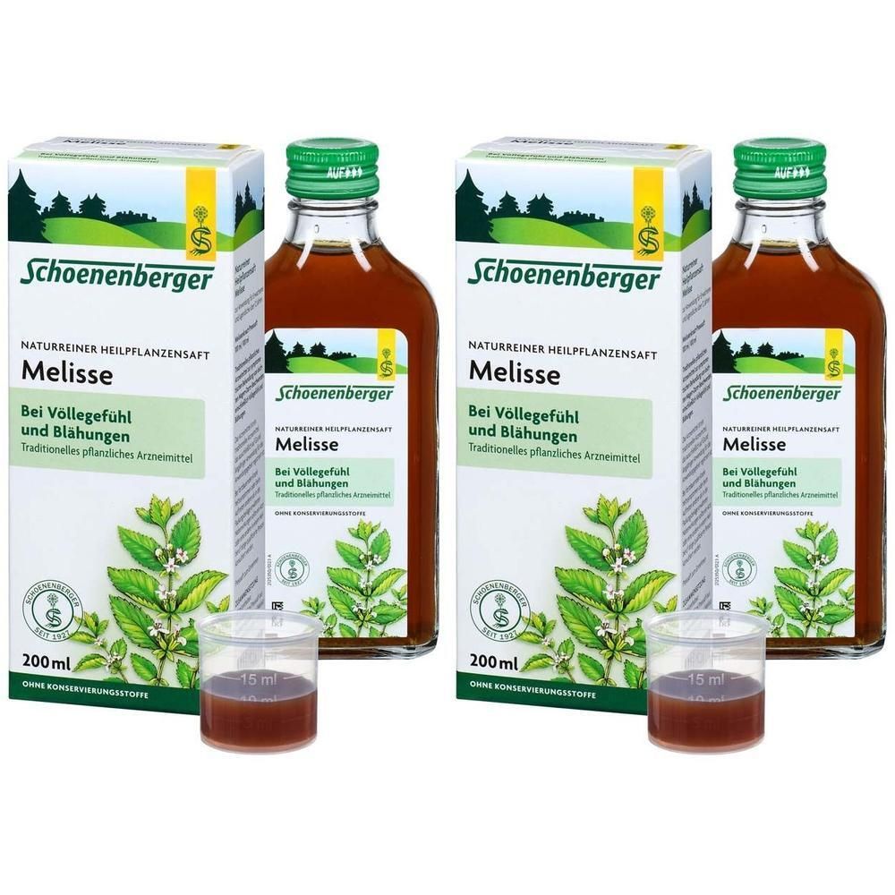 Melissen Saft Schoenenberger 2x 2x200 ml