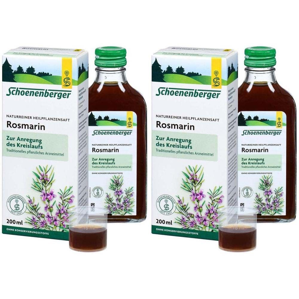 Rosmarin Heilpflanzensäfte Schoenenberger 2x 2x200 ml Saft