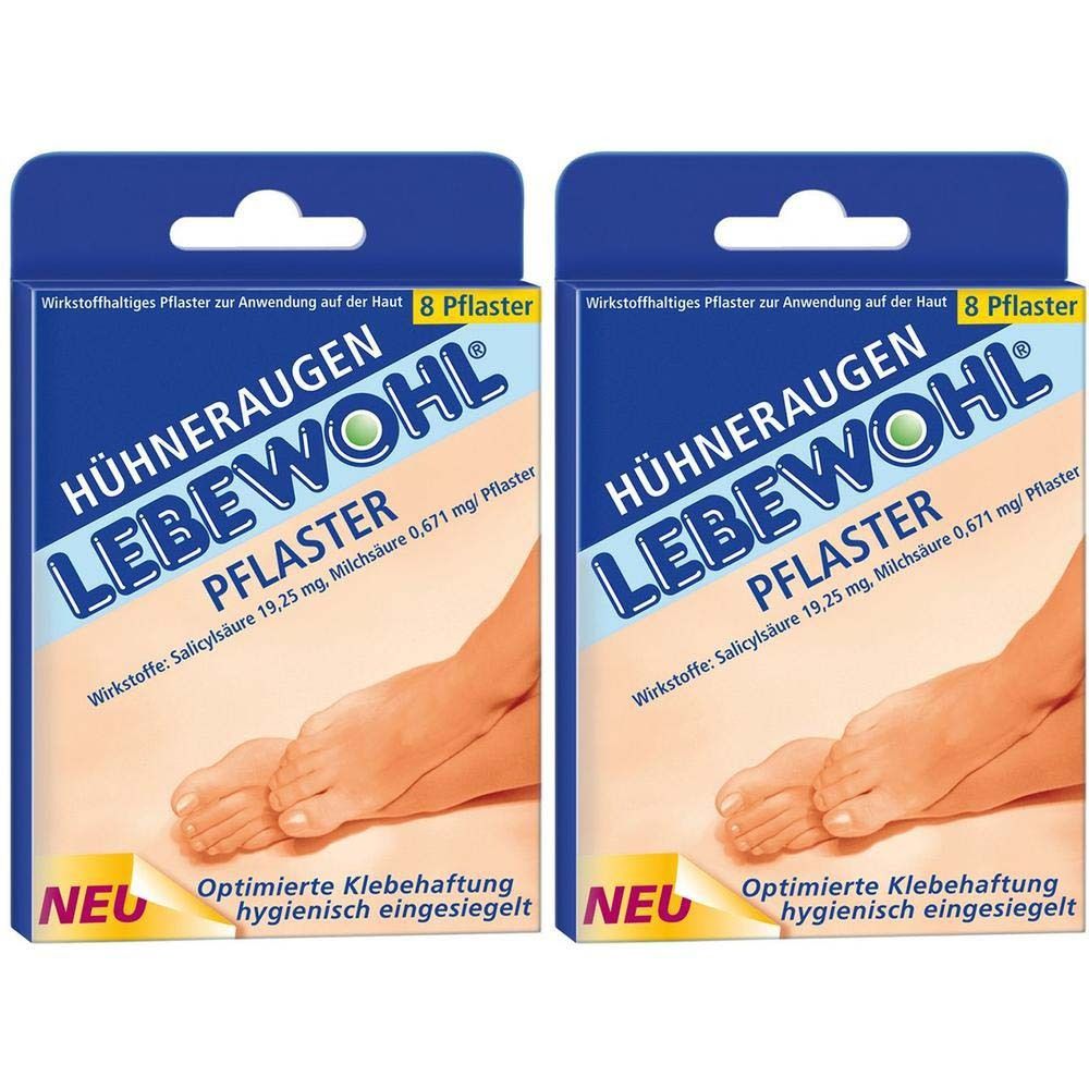 Lebewohl Hühneraugen Pflaster 2x 2x8 St