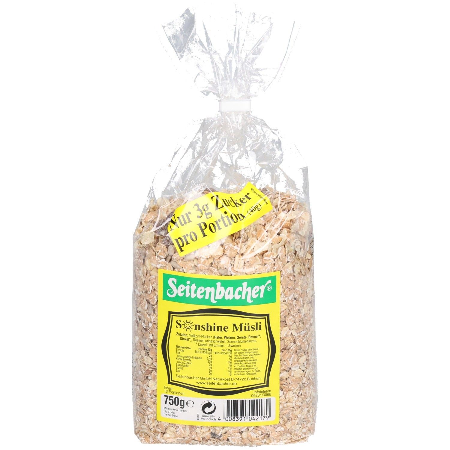 Seitenbacher Sb.- sunshine Müsli 750 g