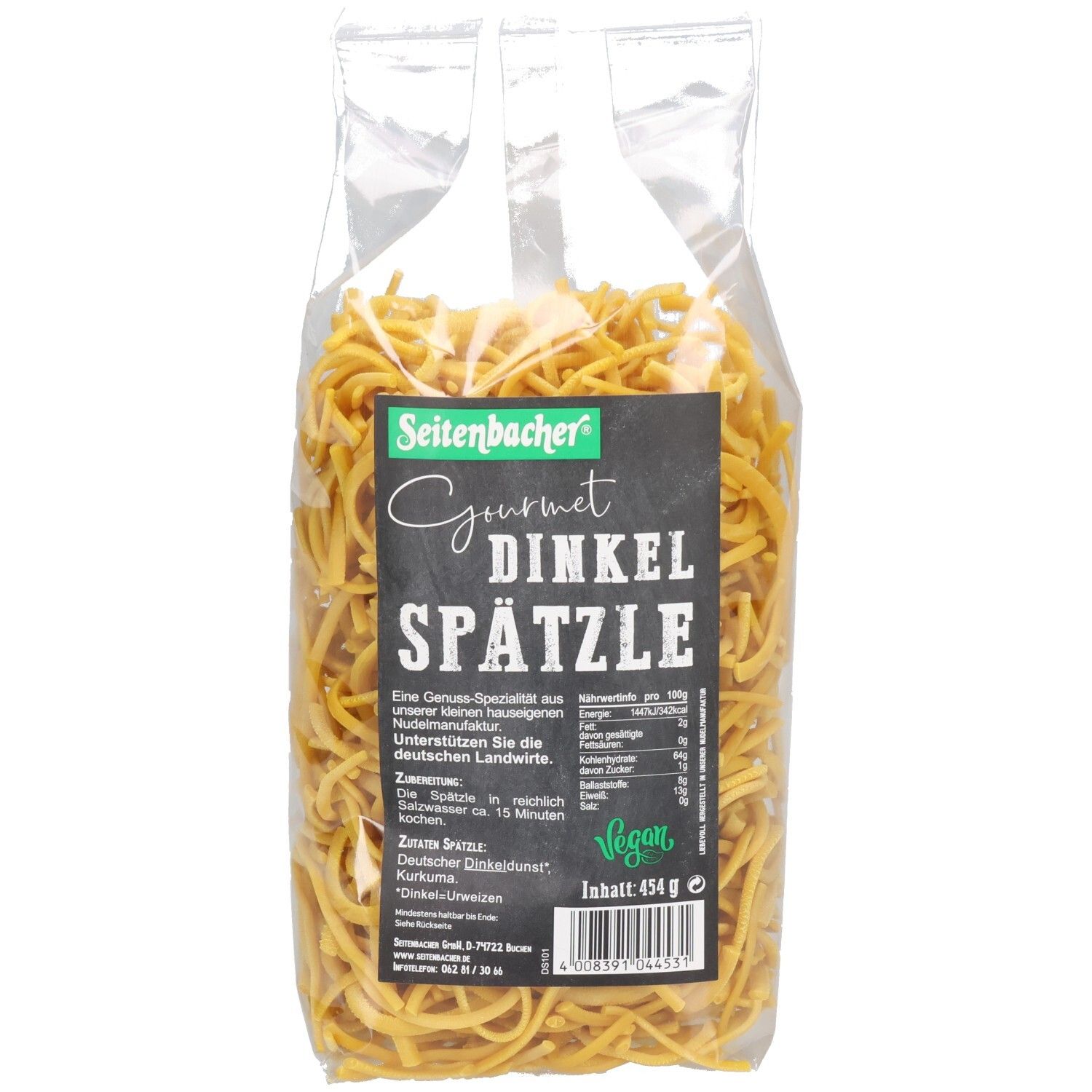Seitenbacher Dinkel Naturkost Spätzle 454 g Sonstige