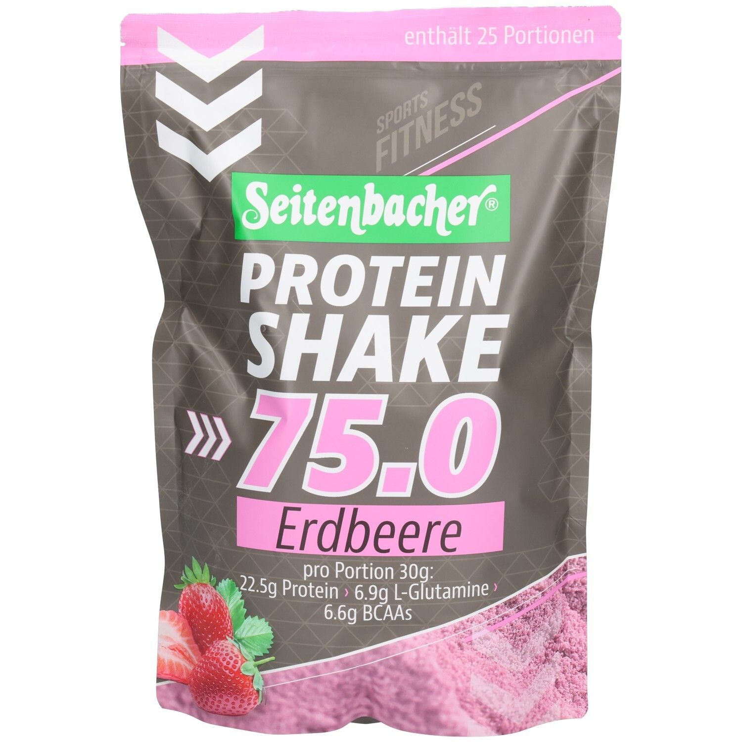 Seitenbacher Protein Shake 75.0, Erdbeere 750 g Pulver