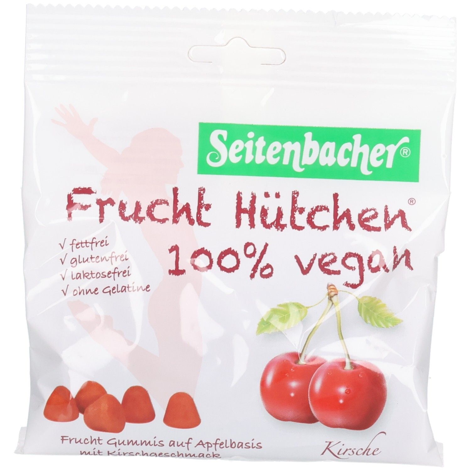 Seitenbacher 100% Vegan FH Kirsch 85 g Fruchtgummi