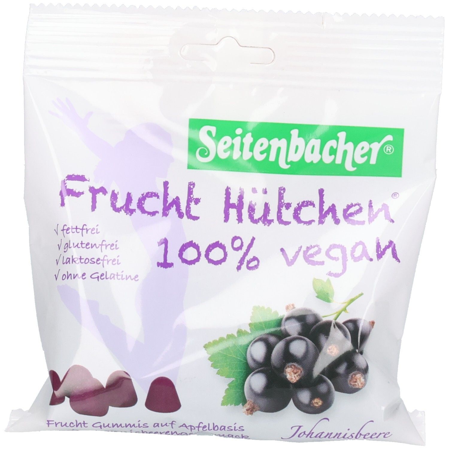 Seitenbacher 100% Vegan FH Johannisbeer 85 g Fruchtgummi