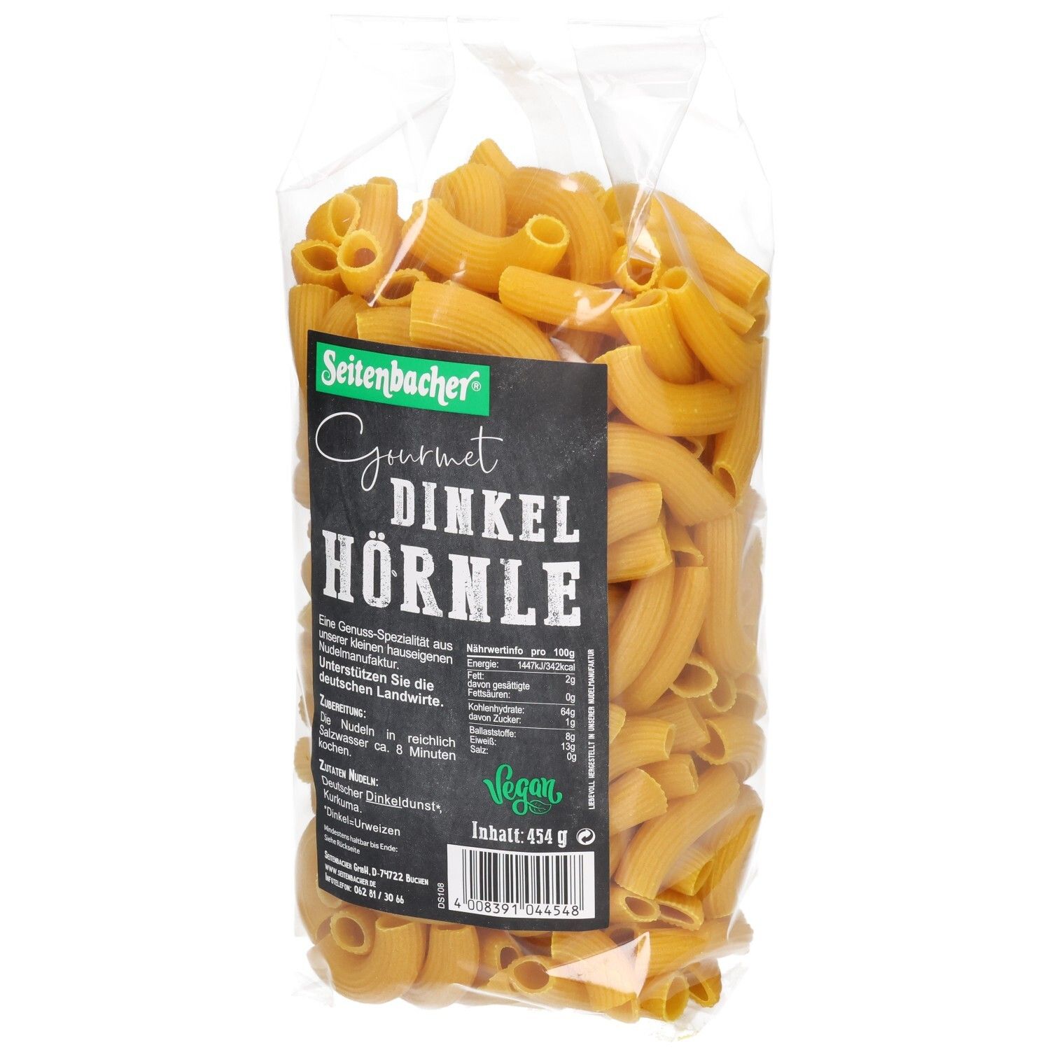 Seitenbacher Dinkel Naturkost Nudeln, Hörnle 454 g Sonstige
